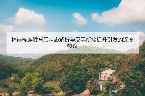 林诗栋连胜背后状态解析与反手衔接提升引发的深度热议